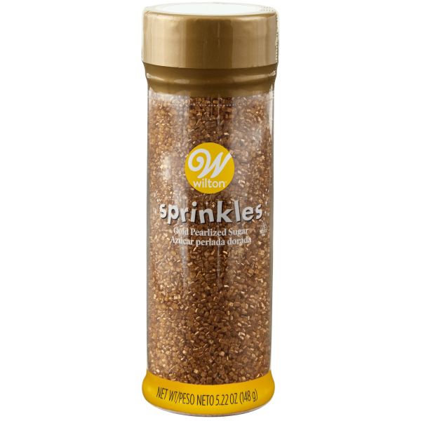 Wilton Pearlized Sugar Sprinkles for Cookie & Cake Decorating, 5.22 oz., Gold