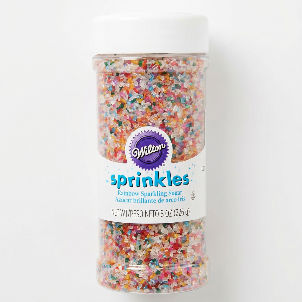 Wilton 710-991 Rainbow Sparkling Sugars, 8-Ounce