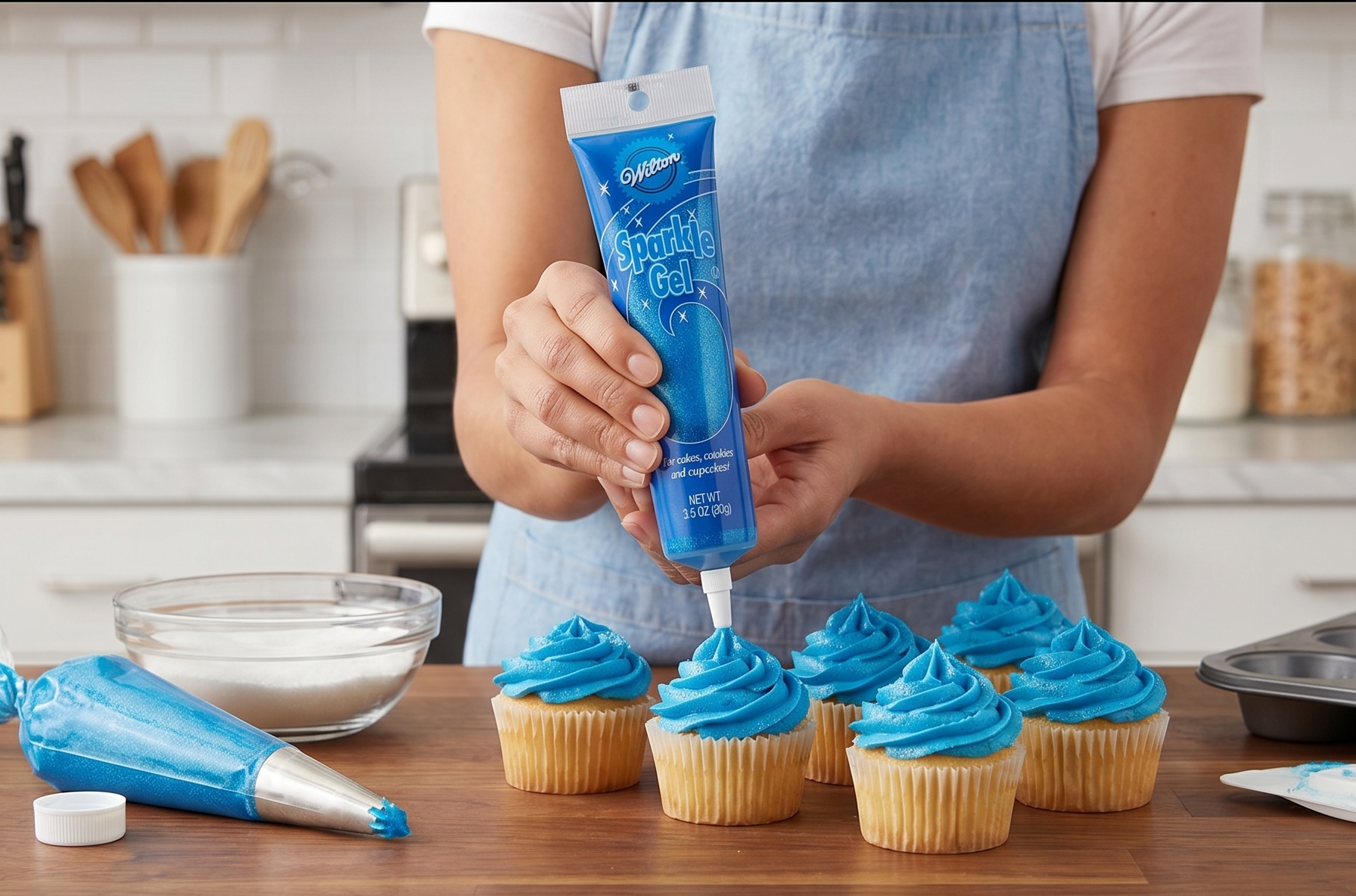 Wilton Gel Icing, Sparkle Blue, (3.5 oz)