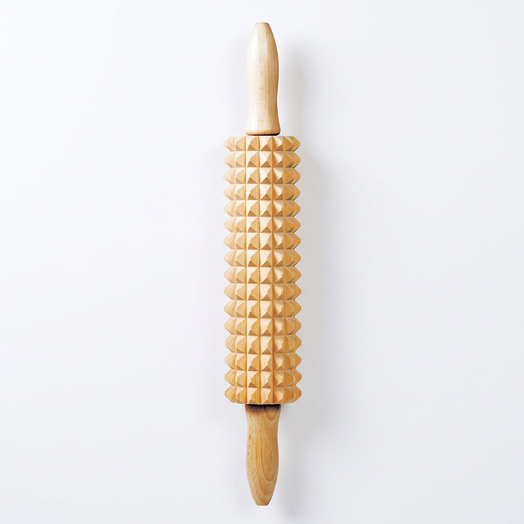 Linden Sweden Deep Notched Rolling Pin– Great for Home or Professional Use – Prepare Delicious Flatbreads and Crackers