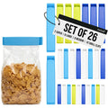 Linden Sweden Twixit Bag Clips - Keep Food Fresh, Stop Spillage - Easily Date Stamp Frozen Bags - Chip Clips for Storage & Organizing - Microwave, Freezer & Dishwasher-Safe - BPA-Free - Set of 26