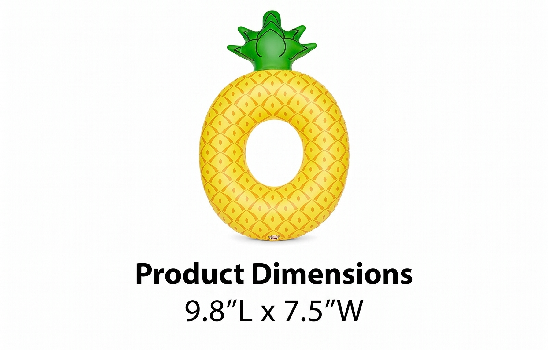 BigMouth Inc Giant Pineapple PooI FIoat, Fun InfIatable Fruit Floatie, Vinyl Summer Ring Tube for Swimming Pool, Patch Kit Included