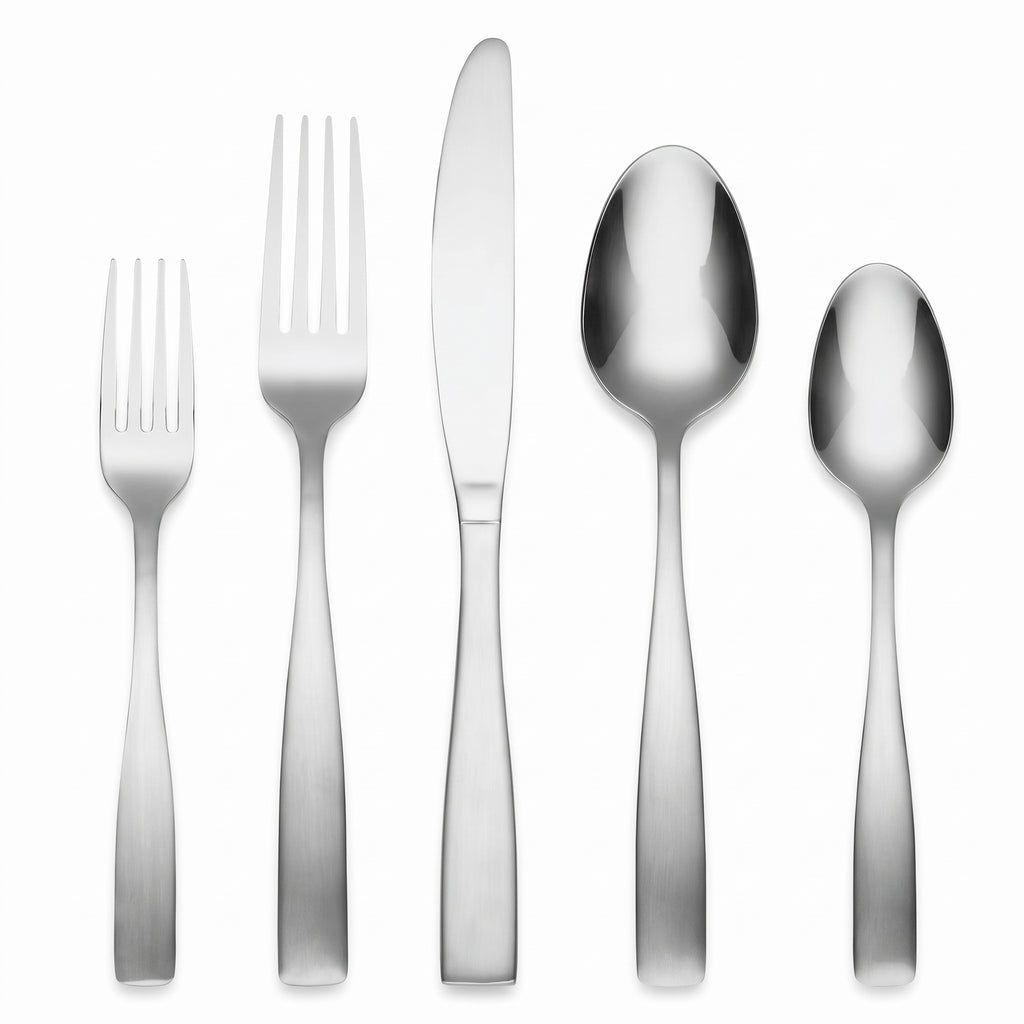 Cambridge Silverware Set, Madison 20-Piece Flatware Set, Service For 4, 18/0 Stainless Steel, Dishwasher Safe, Flatware Cutlery Sets, Kitchen Utensils, Knives Spoons And Forks (Silver, 20 Pieces)