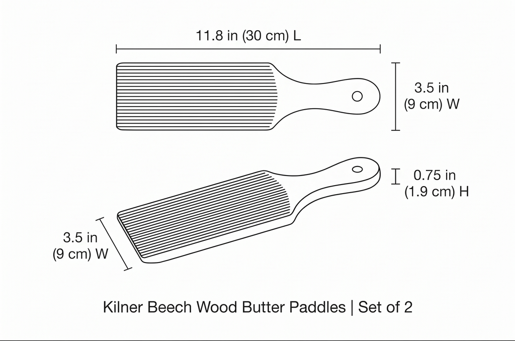 Kilner Beech Wood Butter Paddles | Set of 2