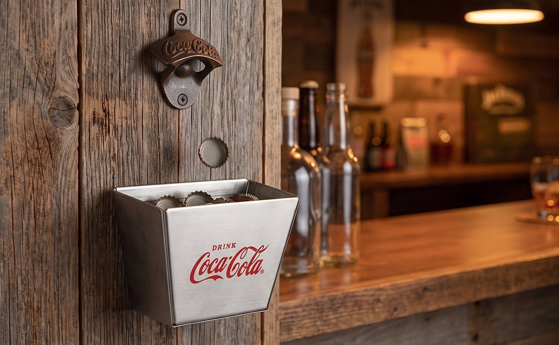 TableCraft Coca-Cola Stainless Steel Cap Catcher, Red/Silver