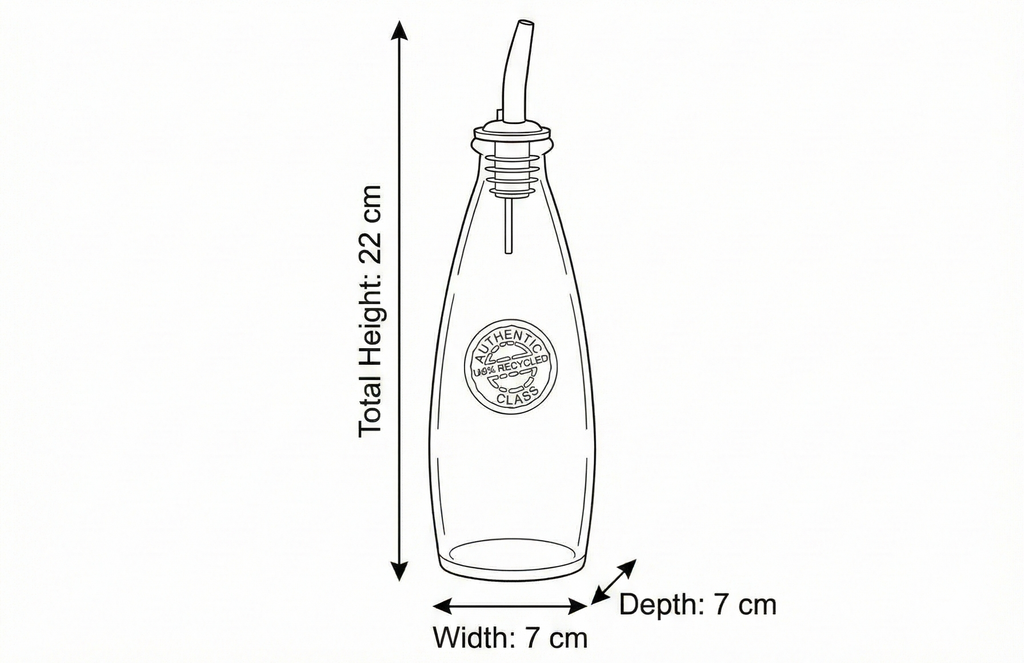 Tablecraft 12Oz Oil Vinegar Bot Recycled Grn Glass