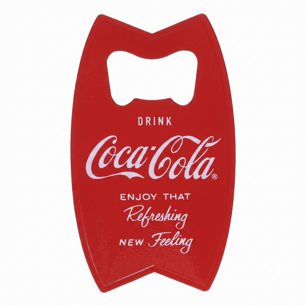 Tablecraft Stainless Steel Coca-Cola Bottle Opener Fridge Magnet, Red