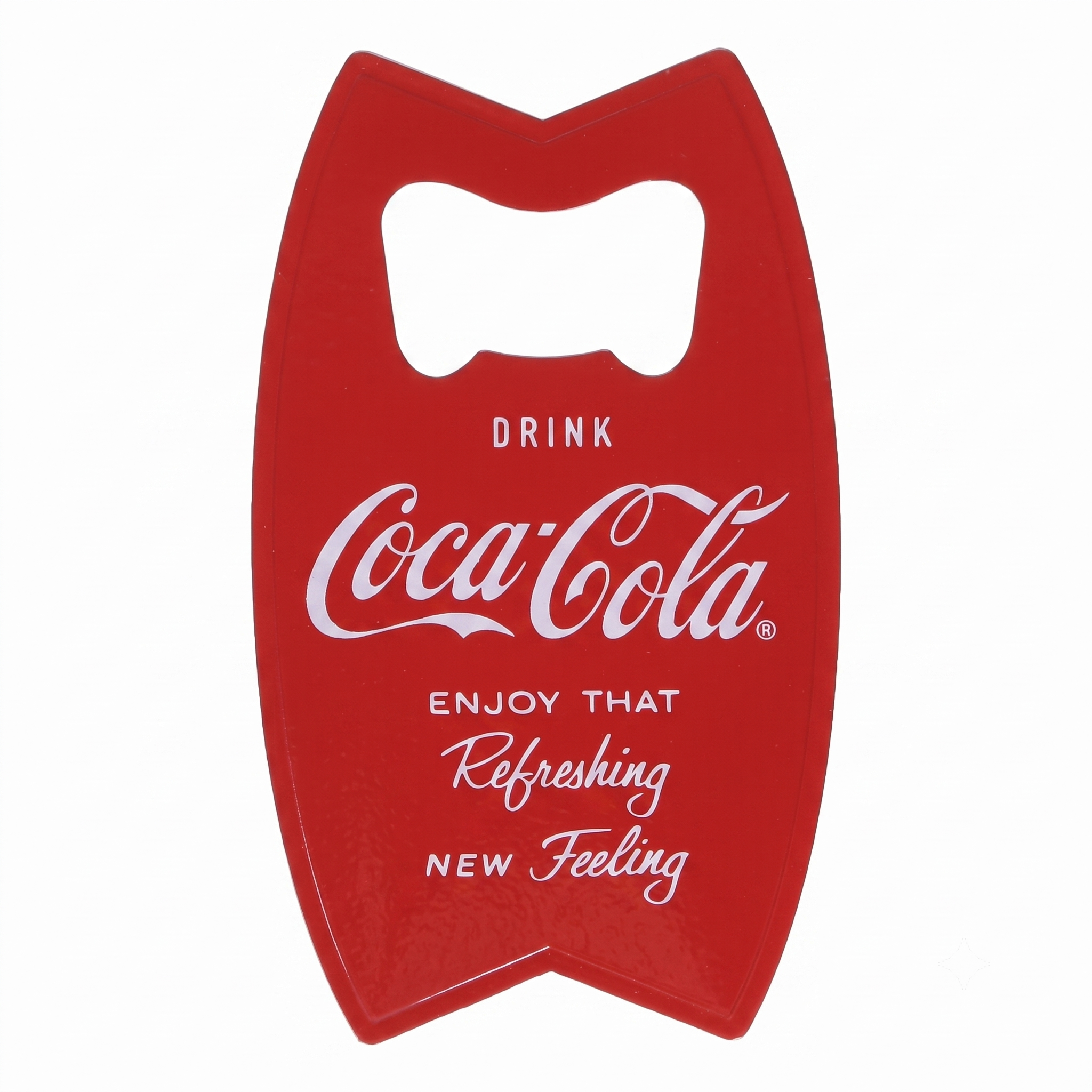 Tablecraft Stainless Steel Coca-Cola Bottle Opener Fridge Magnet, Red