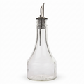 KegWorks Glass Syrup Bottle with Stainless Steel Pourer,transparent - 8 oz