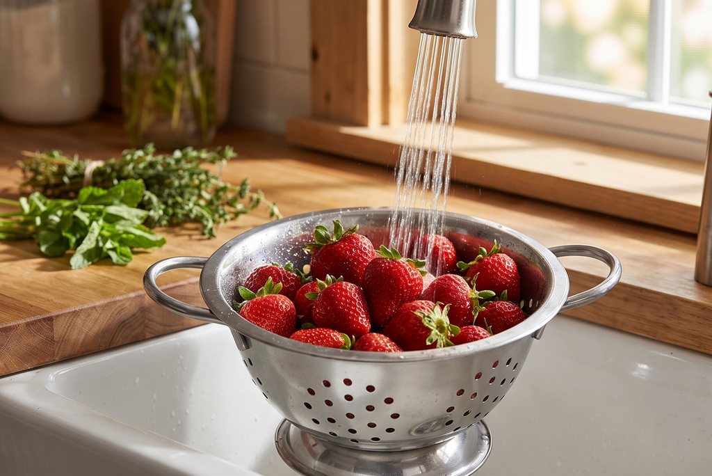 Tablecraft 0.75 quart Mini Colander, Silver