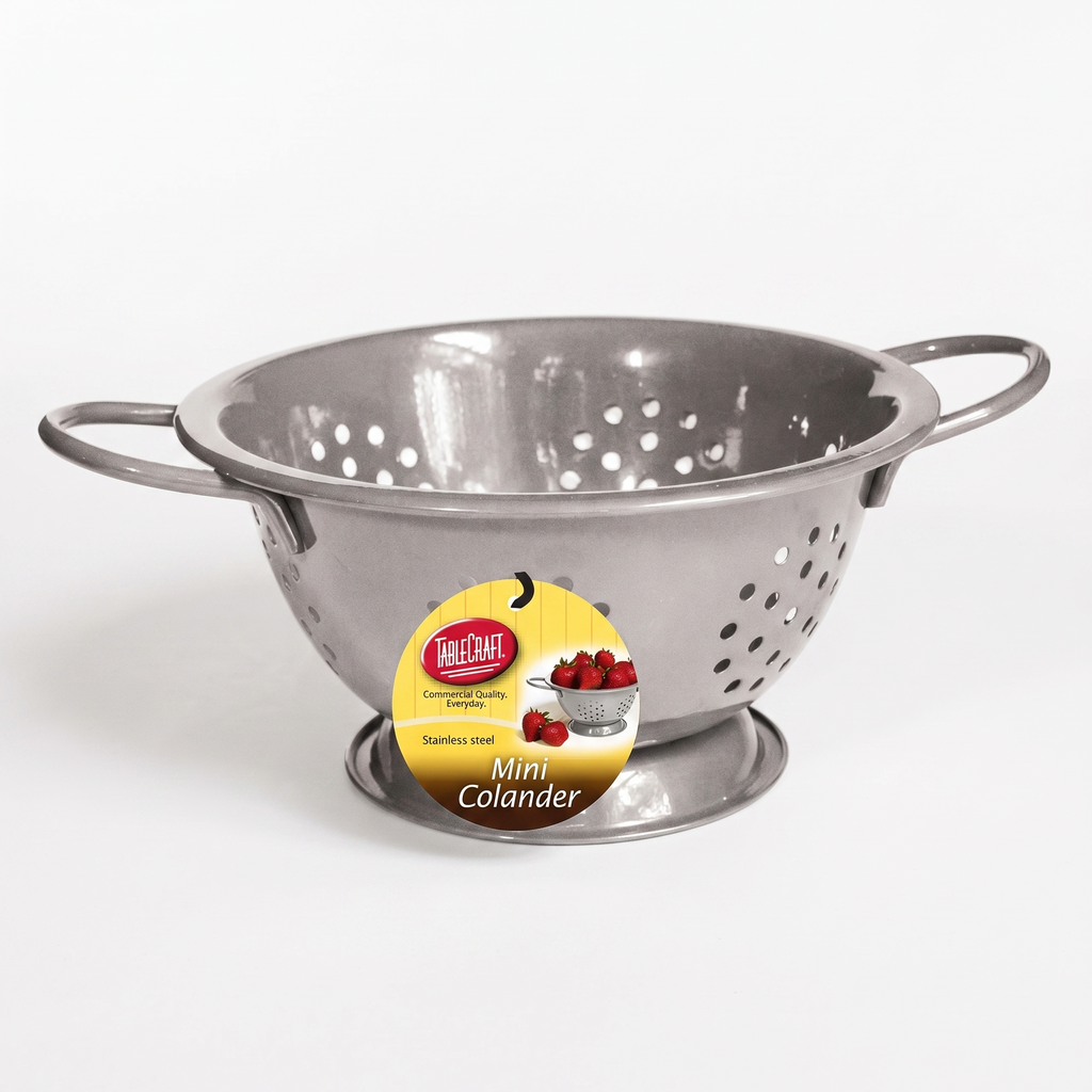 Tablecraft 0.75 quart Mini Colander, Silver