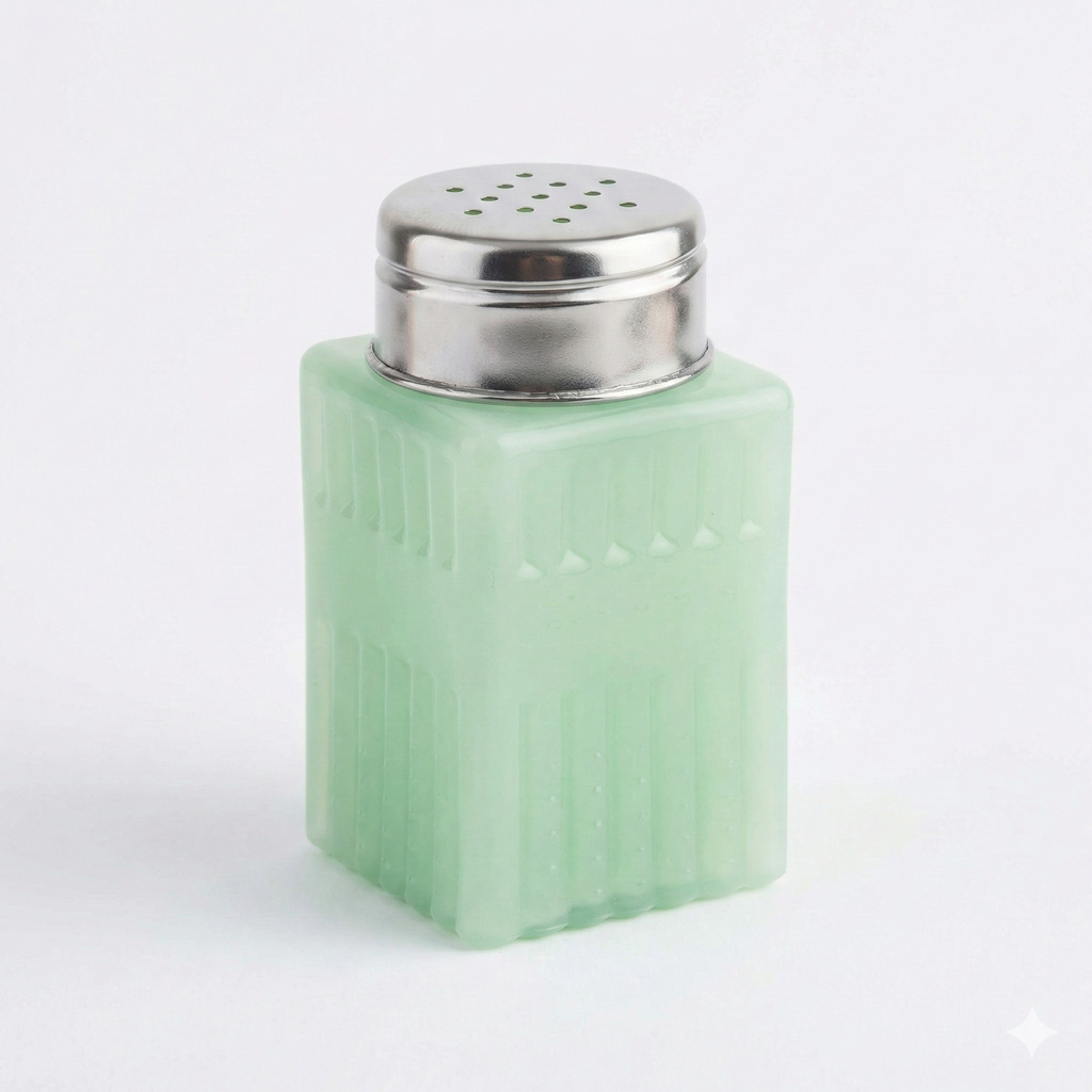 Jadeite Glass Collection (TM) Salt & Pepper Shaker with Metal Top, 2-Ounce
