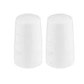 TableCraft 10413 Salt & Pepper Shaker Set, Pulito Collection, 1.25 oz, 2" Dia x 3.375" H, White Melamine with Textured Finish, Dishwasher Safe
