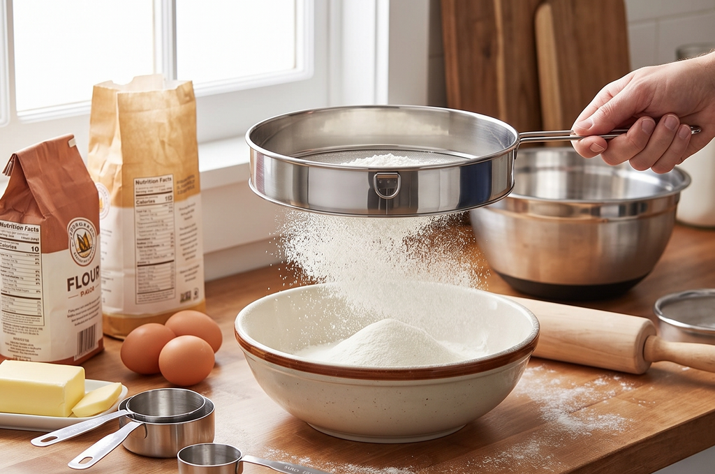 Tablecraft Fine Mesh Sieve Strainer, 12-Inch Round Ultra-Fine Stainless Steel Flour Filtering, Comfortable Handle, Baking, Food Prep and Cooking Tool for Foodservice, Restaurant and Home Use, 2" Deep