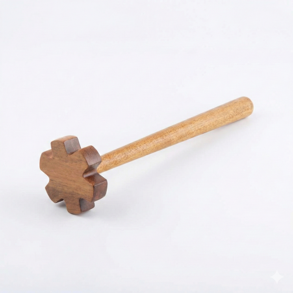 Tablecraft 11066 Handheld Churner, 12-inch Length, Acacia Wood