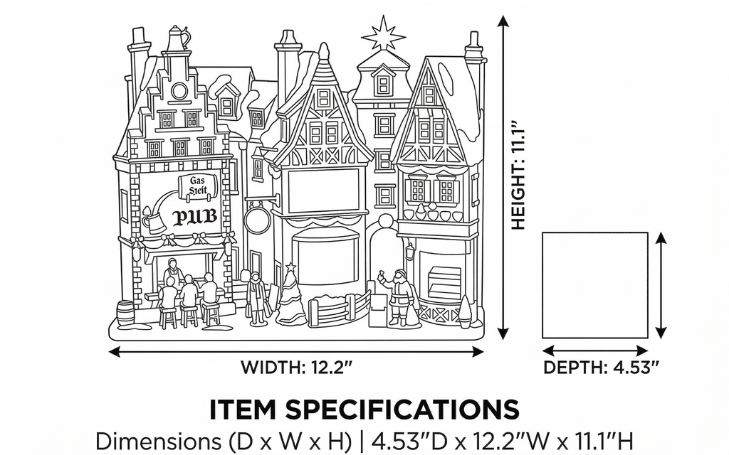Lemax Christmas Village Wintergarten Lane Battery Operated (4.5V) - 05701