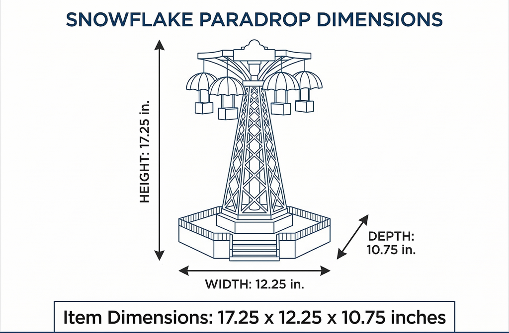 Lemax Carnival-Sights & Sounds: Snowflake Paradrop-(34634-UK), Multi-Colour