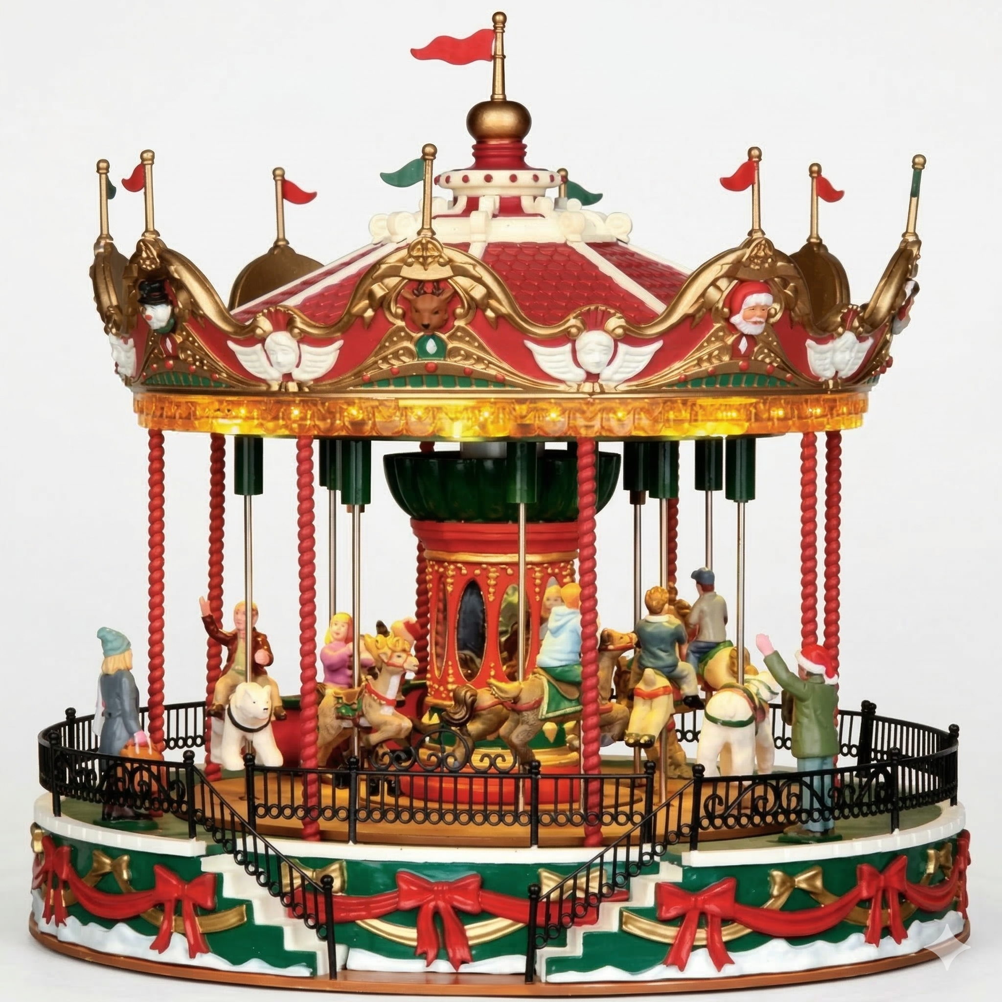 Lemax Carnival-Sights & Sounds: Santa Carousel-(34682-UK), Resin, Multicolor