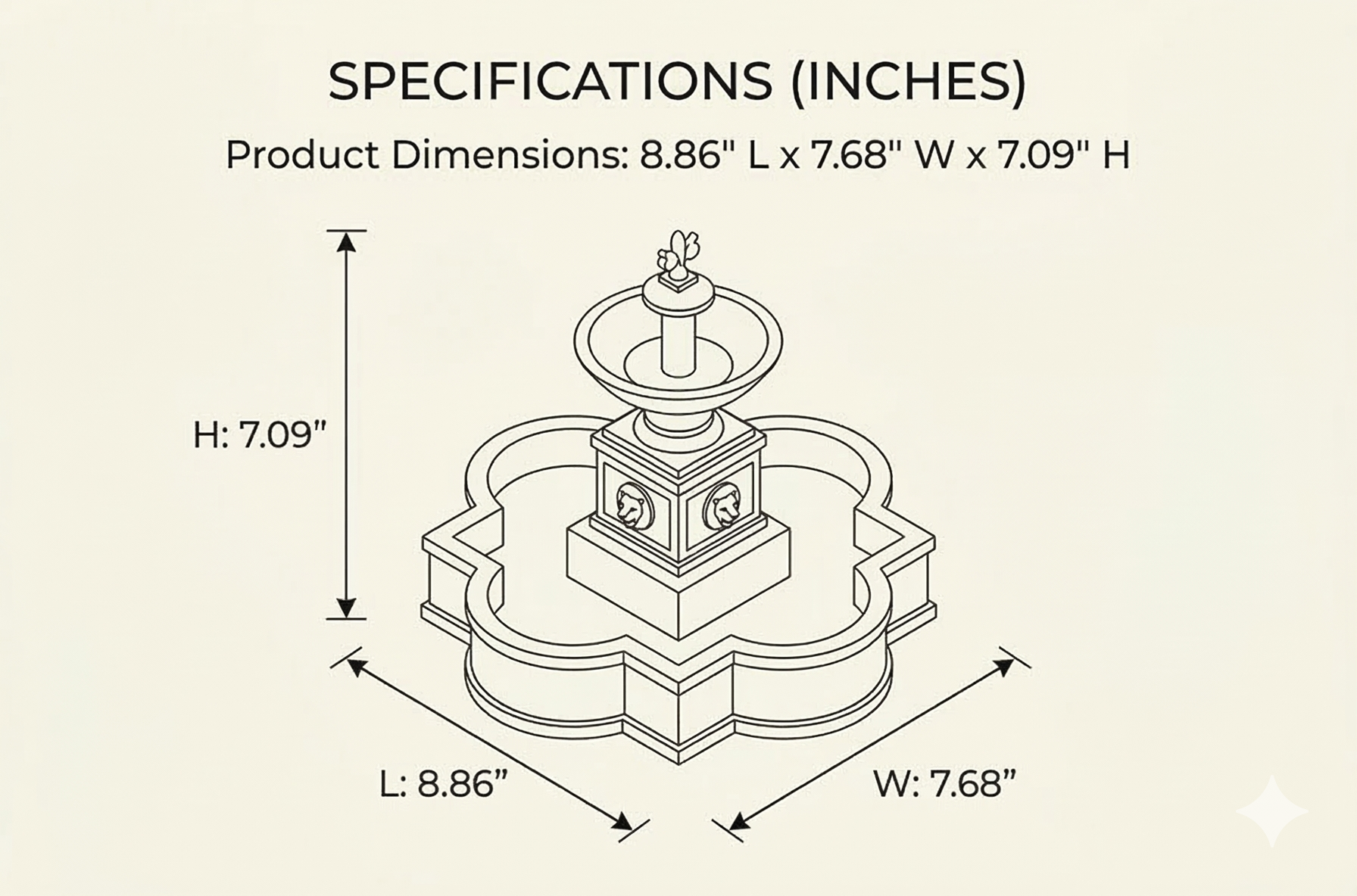Lemax Village Collection Modular Plaza Fountain # 64061