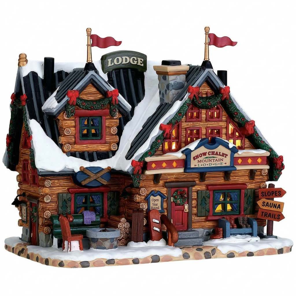 Lemax Vail Village Lighted Building: Apres-Ski Lodge, Porcelain
