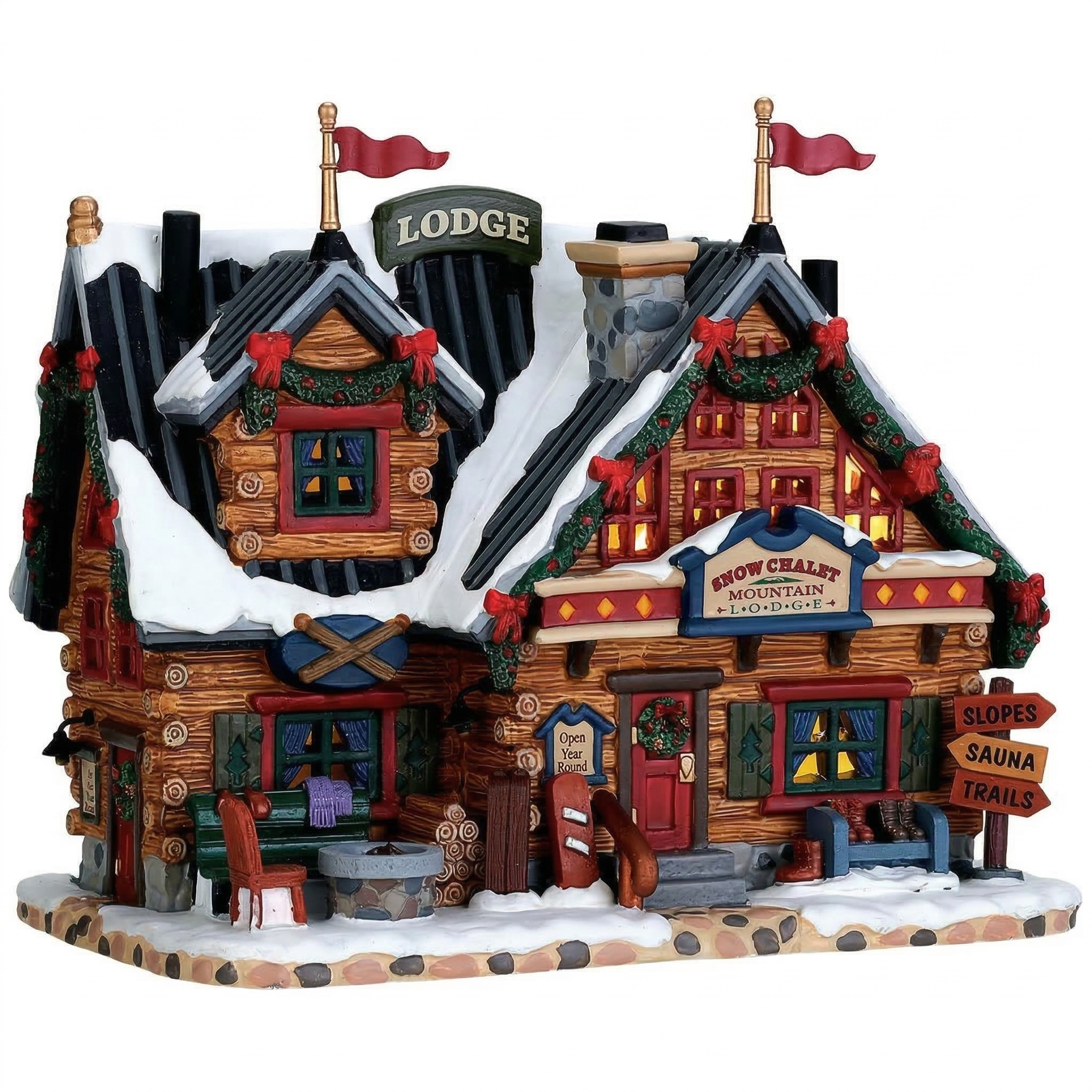 Lemax Vail Village Lighted Building: Apres-Ski Lodge, Porcelain