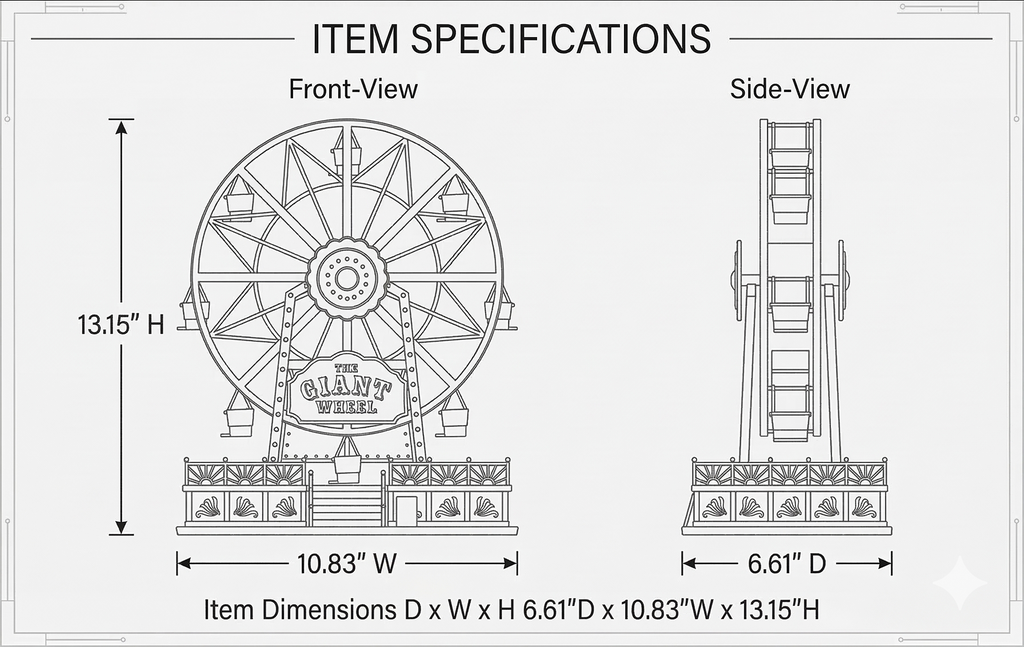 Lemax The Giant Wheel, with 4.5V Adaptor #94482