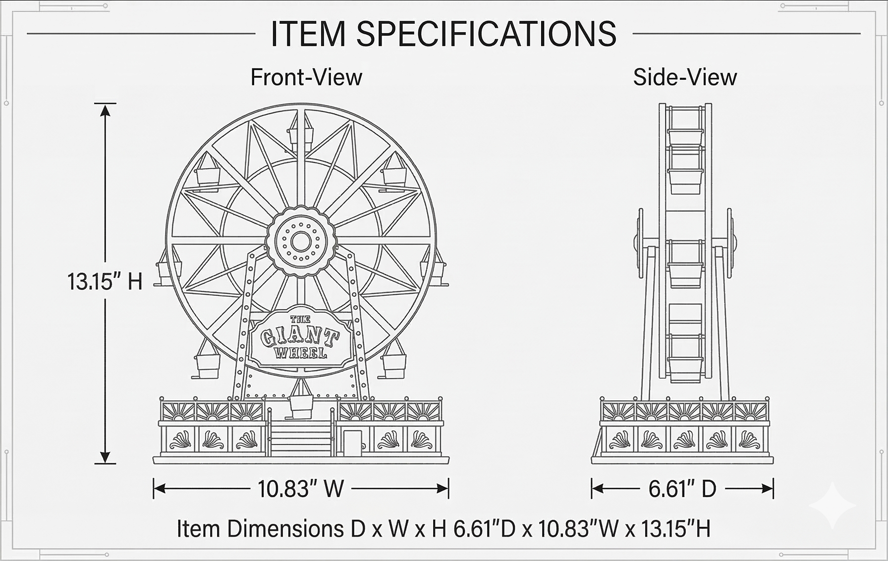 Lemax The Giant Wheel, with 4.5V Adaptor #94482