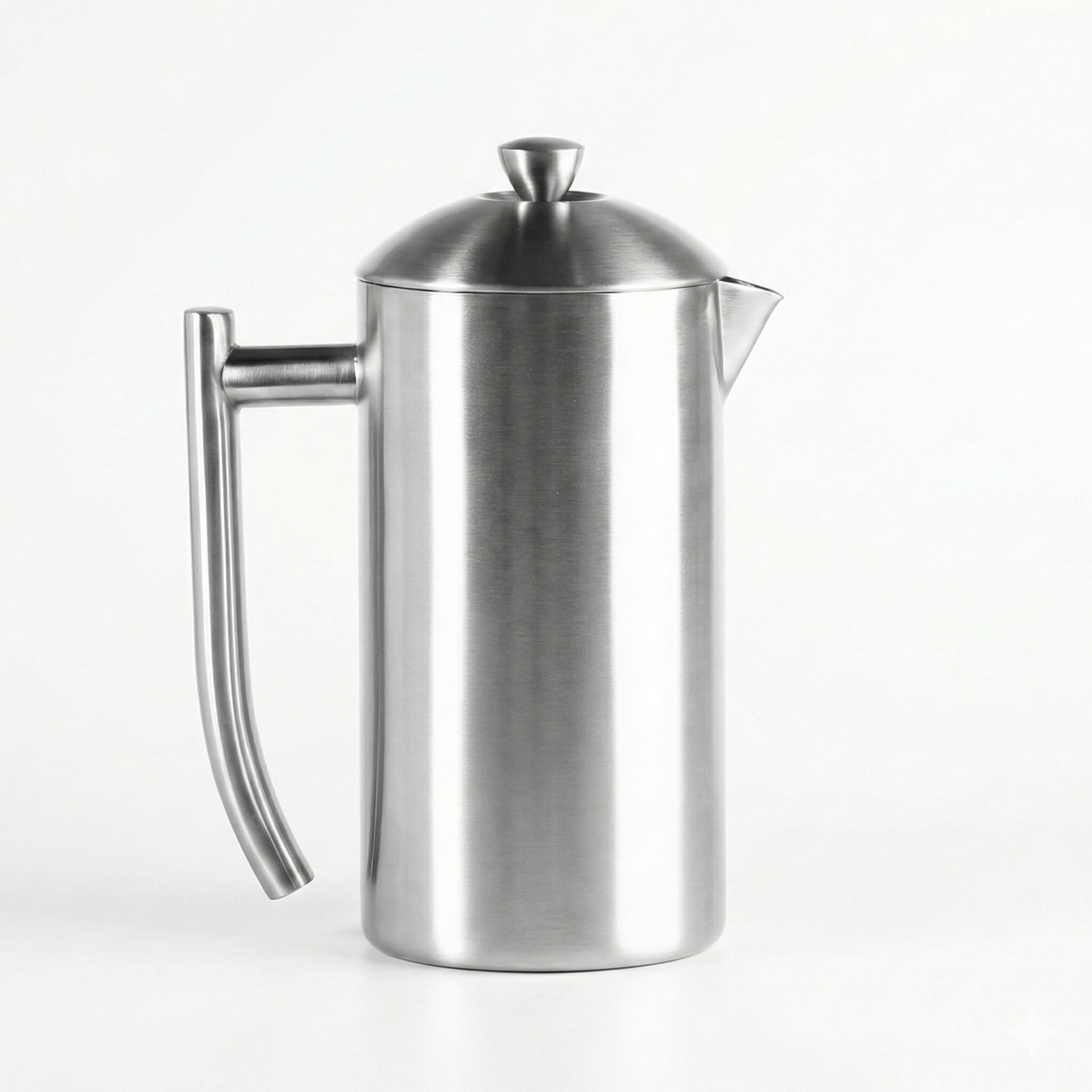 Frieling Double-Walled Stainless-Steel French Press Coffee Maker, Polished, 36 Ounces
