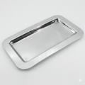 Frieling Silver Tray - 9.4 x 5.6 in Rectangular Polished Mirrored Finish - 18/10 Mirrored Stainless Steel Metal Serving Tray for Coffee, Tea & Desserts