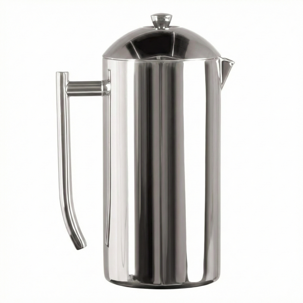 Frieling Double-Walled Stainless Steel French Press Coffee Maker - 44 oz, Polished, Extra Large Stainless Steel Coffee Press for Commercial Use - Camping Coffee Makers & Tea Press