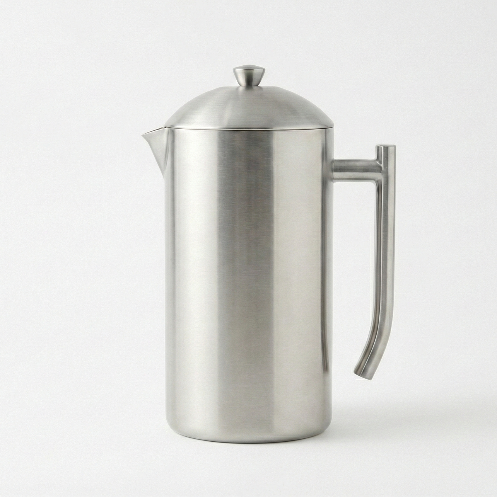 Frieling Coffee Press Stainless Steel French Press Coffee Maker - 44 oz, Brushed Stainless Steel - Double-Walled Insulated Zero Sediment Filter - For Home & Camping