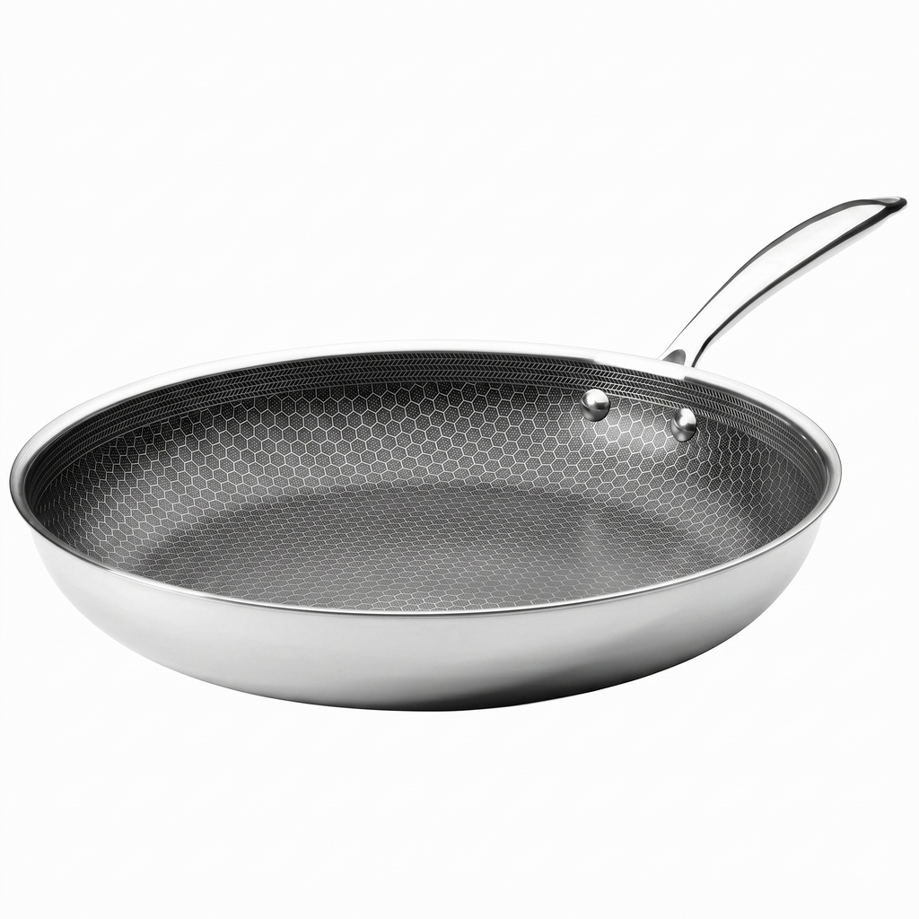 Black Cube Quick Release 12.5-Inch Nonstick Fry Pan - Stainless Steel Induction Frying Pan - Hybrid Cookware - Induction Cookware