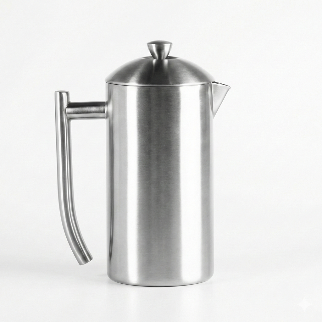 Frieling Double-Walled Stainless Steel French Press Coffee Maker - Brushed 36 oz (1 Liter) Insulated Coffee Press