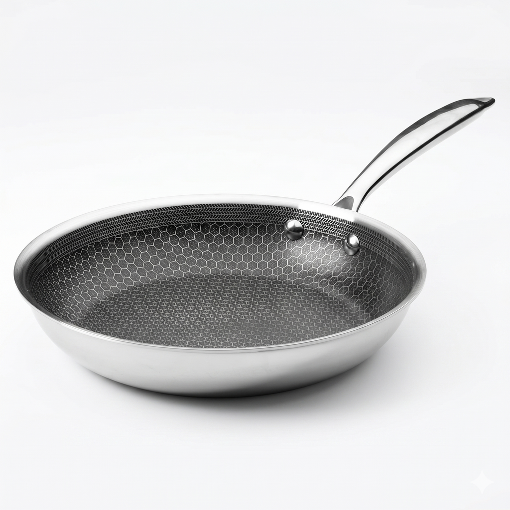 Black Cube Frieling Quick Release Cookware Fry Pan - 9.5-Inch - Non Stick Frying Pans - Quick Release Pans - Stainless Steel Non Stick - Stainless Fry Pan Hybrid Cookware