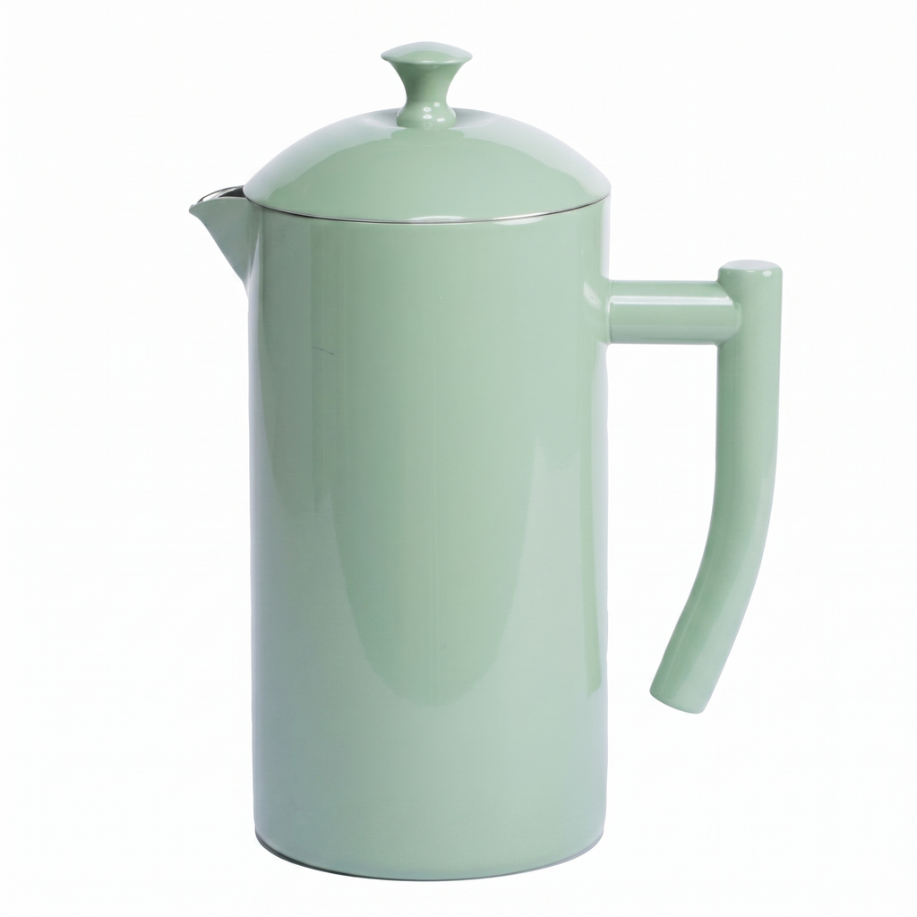 Frieling Double-Walled Stainless Steel French Press Coffee Maker, Dilly Bean Green, 34 fl oz.