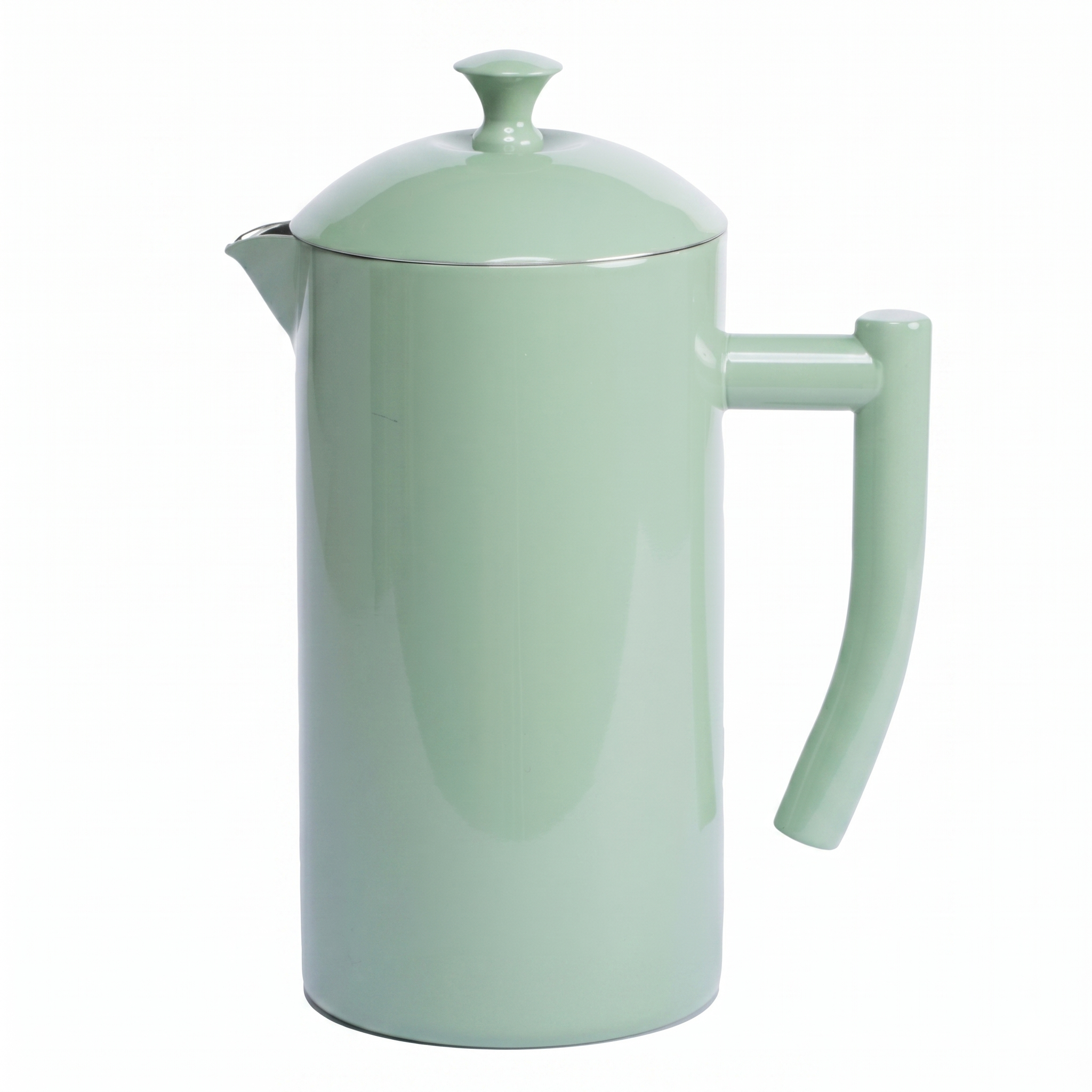Frieling Double-Walled Stainless Steel French Press Coffee Maker, Dilly Bean Green, 34 fl oz.