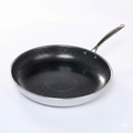 Black Cube Quick Release Fry Pan - Ceramic Nonstick Frying Pan - 9.5-Inch Stainless Steel Pan for Cooktops