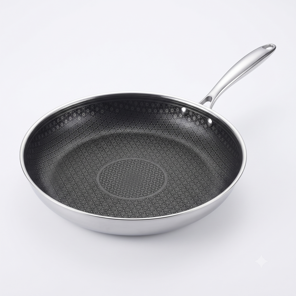 Black Cube CeramicQR Cookware Made in France Quick Release Fry Pan-Ceramic Non-Stick Skillet-For Induction Cooktops, 12.5-Inch