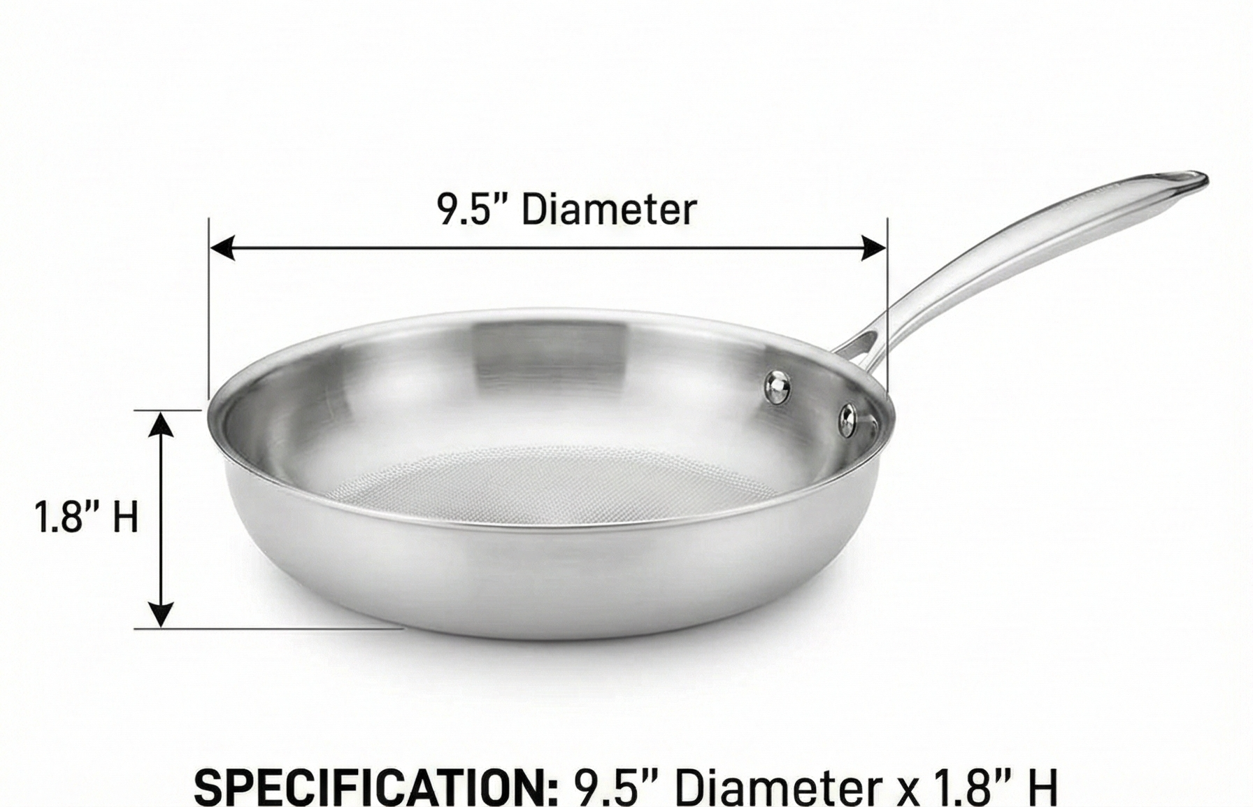 Black Cube TitaniumMAX Cookware - Made in France - Quick Release Titanium Cookware - 9.5" Fry Pan - Titanium Pan Suitable for Induction Cooktops - No PFAS - Induction Cook Top