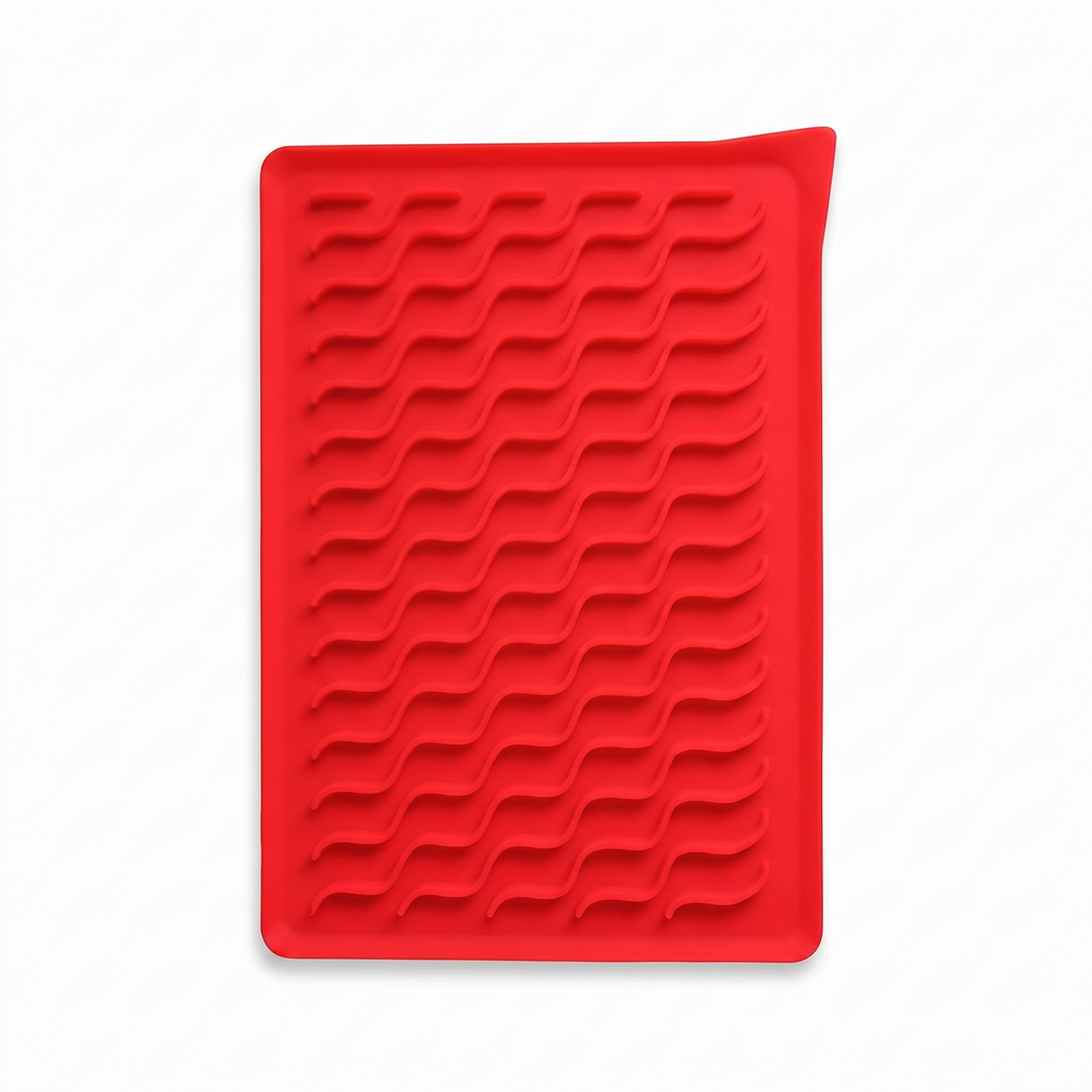Talisman Designs Talisman Designs Baking Bacon in the Oven Silicone Bacon Mat for Oven, Professional Kitchen Cooking Accessory, Non-Stick Roasting Surface (16L X 11W Bacon Mat | Red)