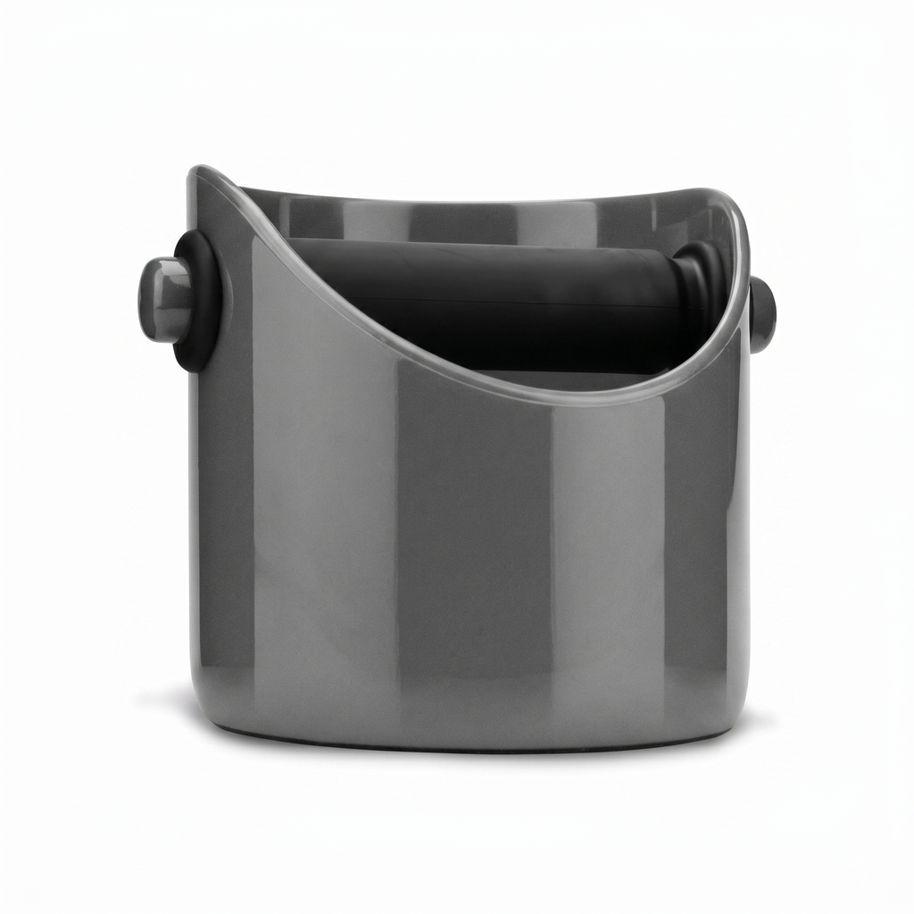 Dreamfarm Grindenstèin Sturdy, Compact, Modern Space-Saving Espresso Coffee Grind Knock Box - Silver
