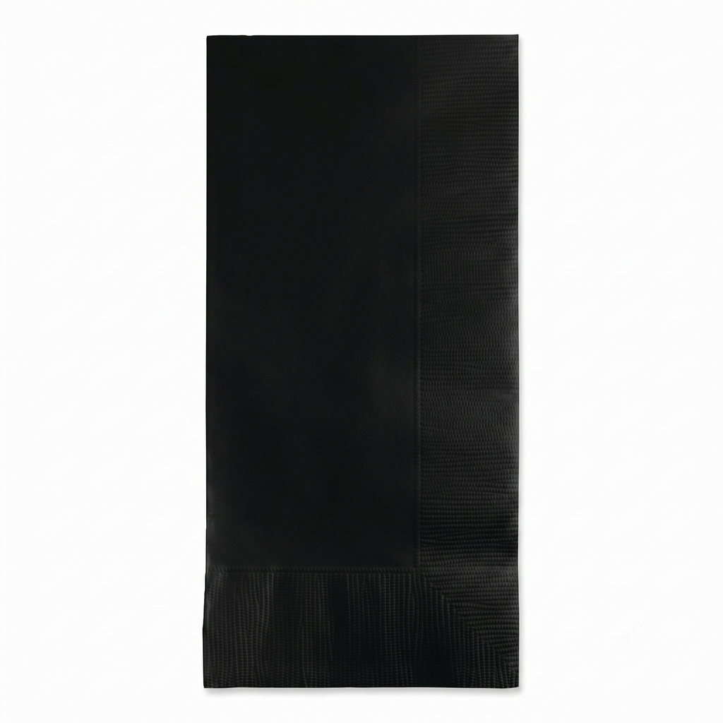 Creative Converting Touch of Color 100 Count 2-Ply Paper Dinner Napkins, Black Velvet - 279134