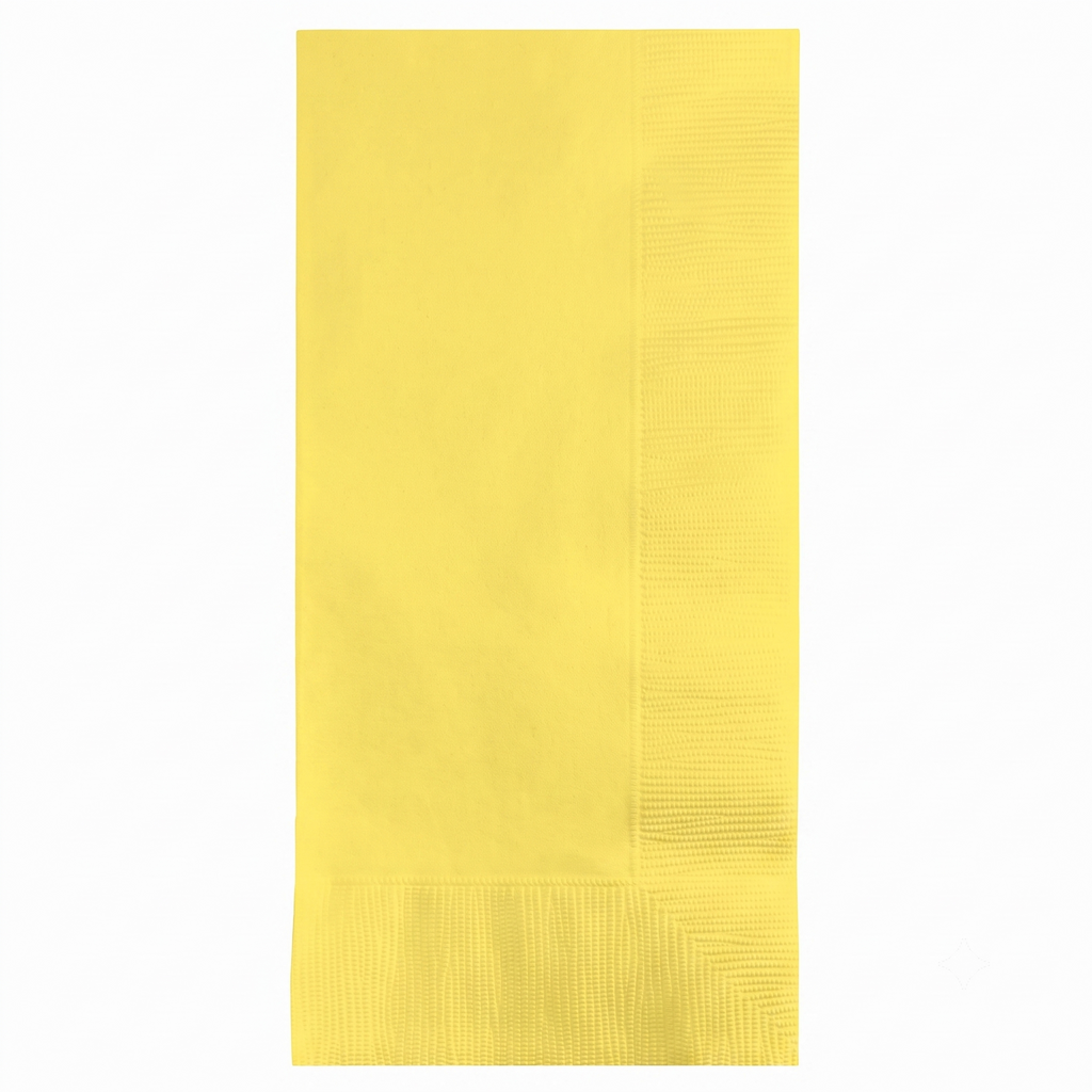 Creative Converting Touch of Color 2-Ply 50 Count Paper Dinner Napkins, Mimosa - 67102B