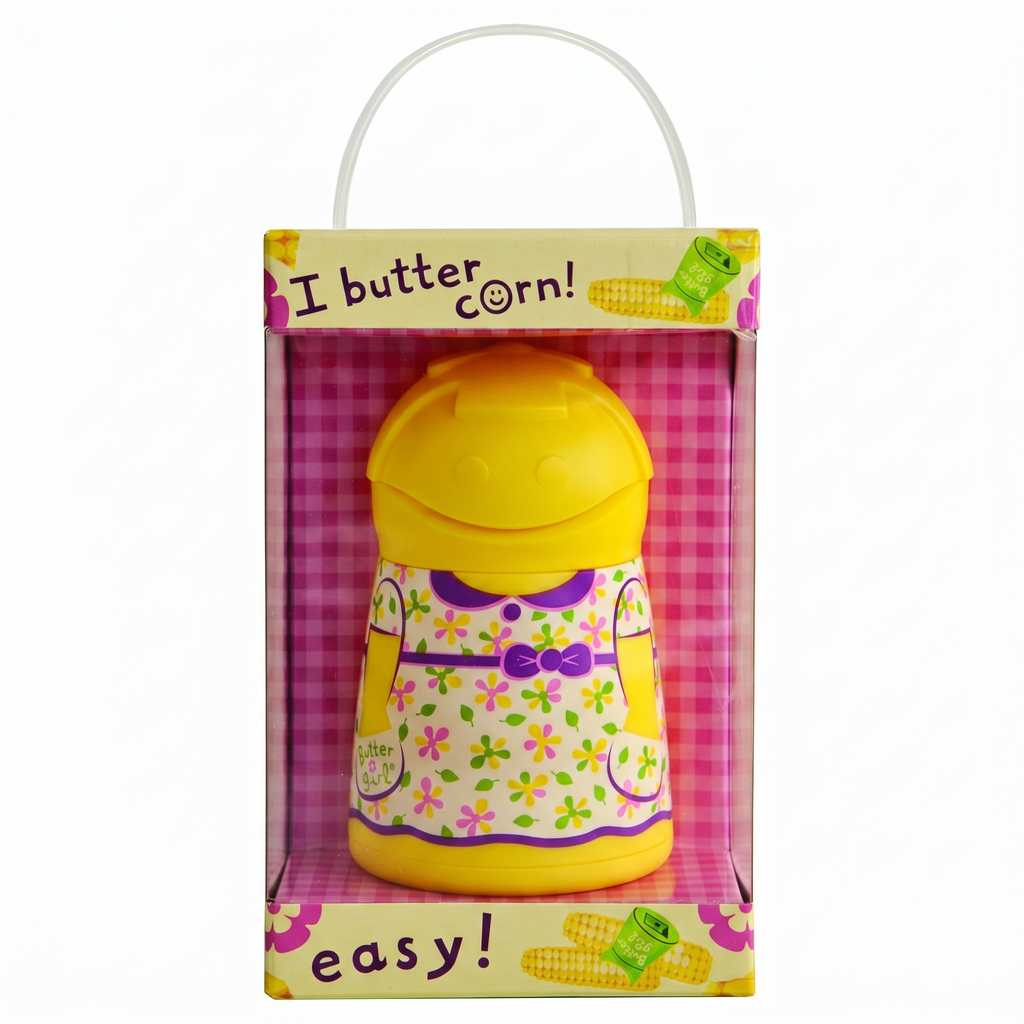 Talisman Designs Girl Keeper & Spreader | Fun & Functional in The Kitchen | Butter Girl for Corn on the Cob | Corn Butter, Spreader | Butter Stick Holder | Yellow