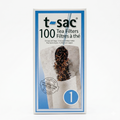 T-Sac Tea Filter Bags, Disposable Tea Infuser, Number 1-Size, 1-Cup Capacity, Set of 100
