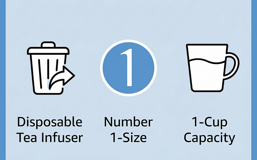 T-Sac Tea Filter Bags, Disposable Tea Infuser, Number 1-Size, 1-Cup Capacity, Set of 100