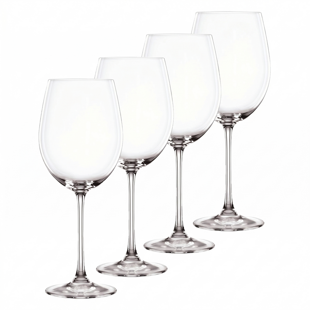 Nachtmann Vivendi 25 oz Bordeaux – 4-Piece Set of Lead-Free Crystal Glasses, Long-Stemmed Design for Red & White Wine, Sophisticated Glassware for Dining, Parties, Entertaining & Gifting