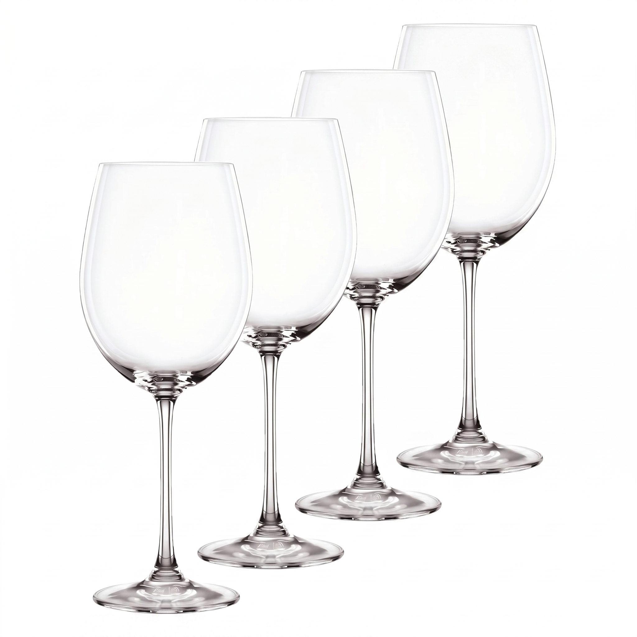 Nachtmann Vivendi 25 oz Bordeaux – 4-Piece Set of Lead-Free Crystal Glasses, Long-Stemmed Design for Red & White Wine, Sophisticated Glassware for Dining, Parties, Entertaining & Gifting