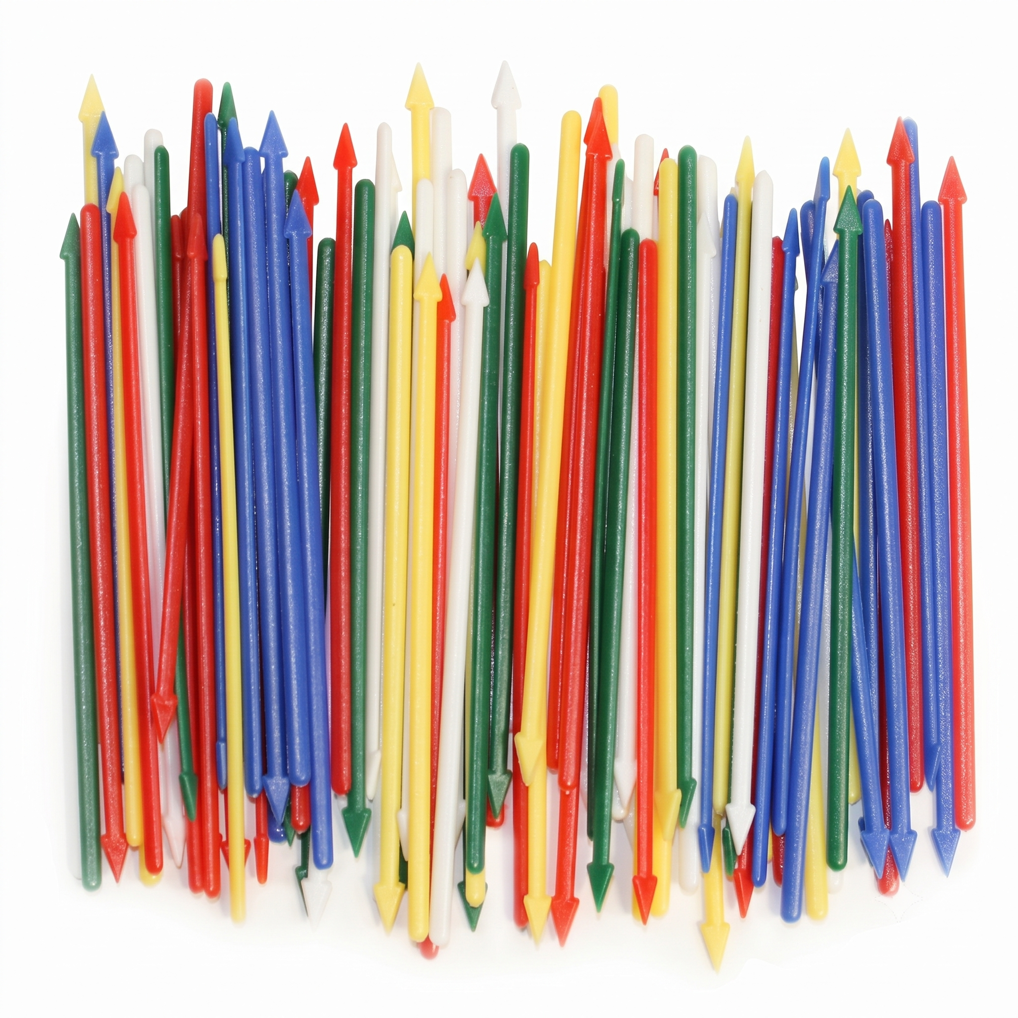 Pack of 200 Colorful Cocktail Spears, Plastic, Assorted Colors, 3.25" Long