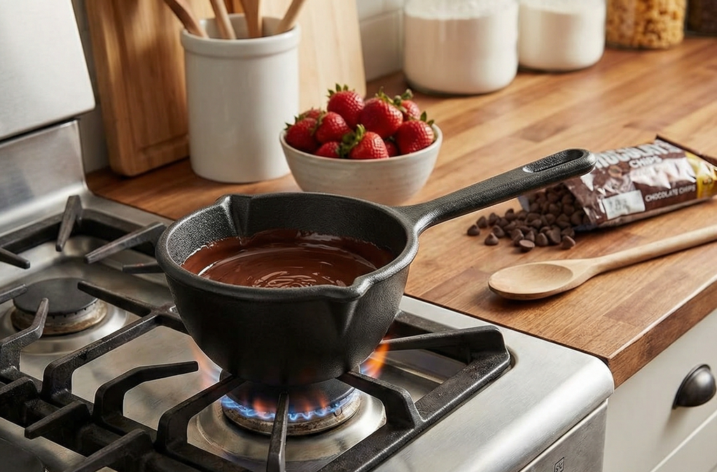 Lodge Cast Iron Melting Pot, Pre-Seasoned, 15-Ounce